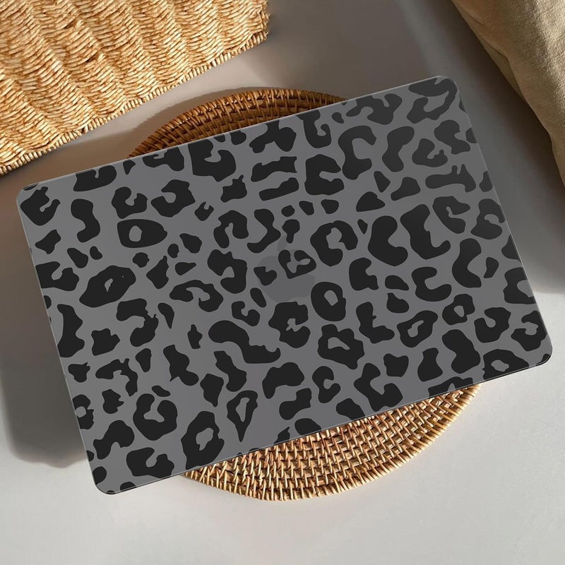 AKIT Compatible with MacBook Air 13 inch Case 2026 2025 2024-2022 M4 M3 M2 A3240 A3113 A2681, Pattern Hard Shell Laptop Case+Screen Protector+Keyboard Cover for MacBook Air 13.6 inch, Black Leopard - Image 3